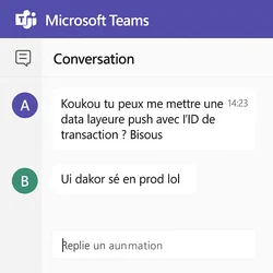 Conversation Teams tracking